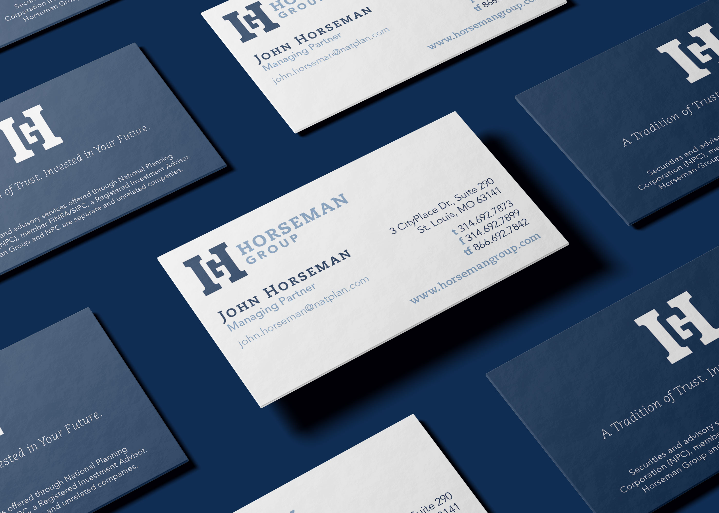 Photo of business card mockups.