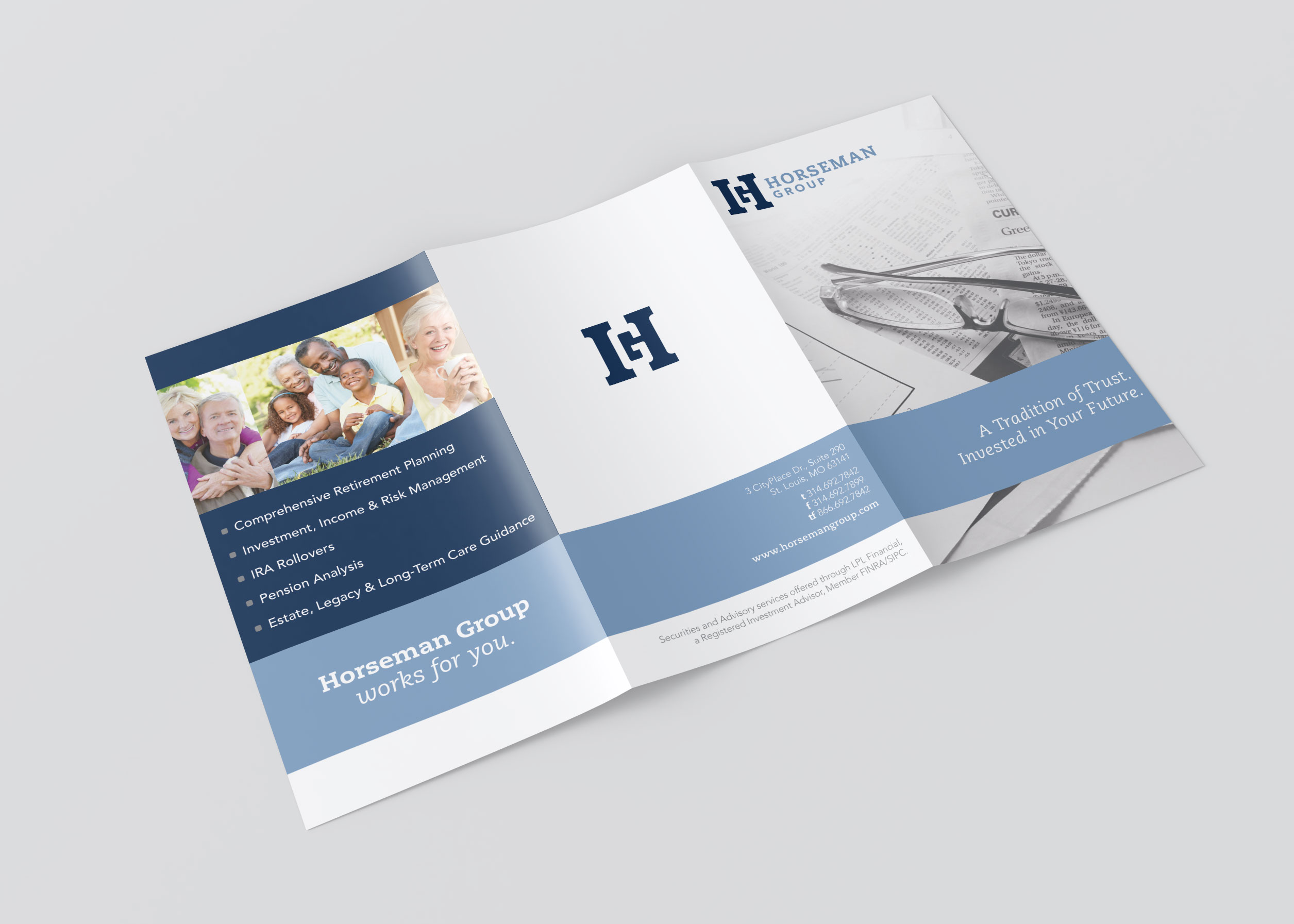 Photo of a brochure mockup.